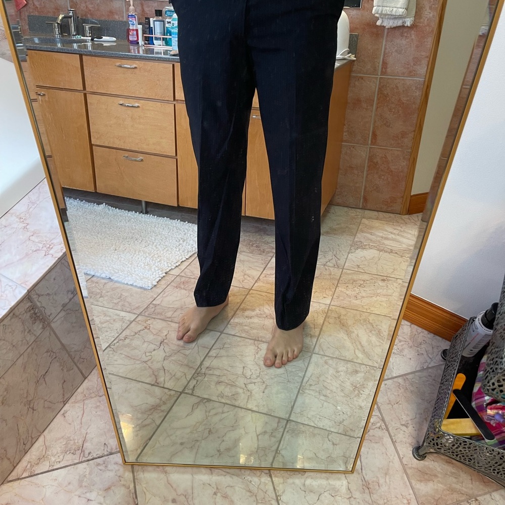 Navy Blue pin stripe PerryEllis dress pants